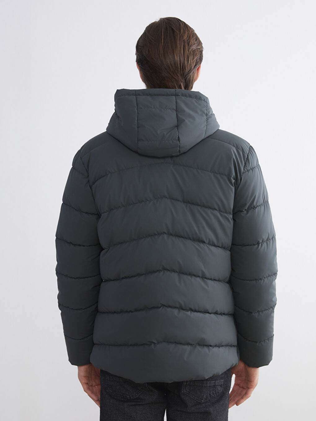 Standard Fit Hooded Men's Puffer Coat-4