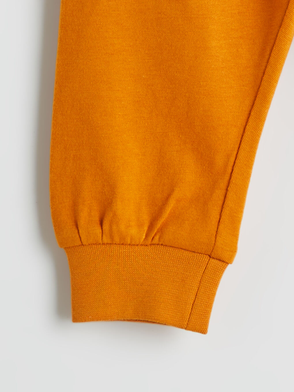 Sarı Beli lastikli Basic Erkek Bebek Pijama Alt-1