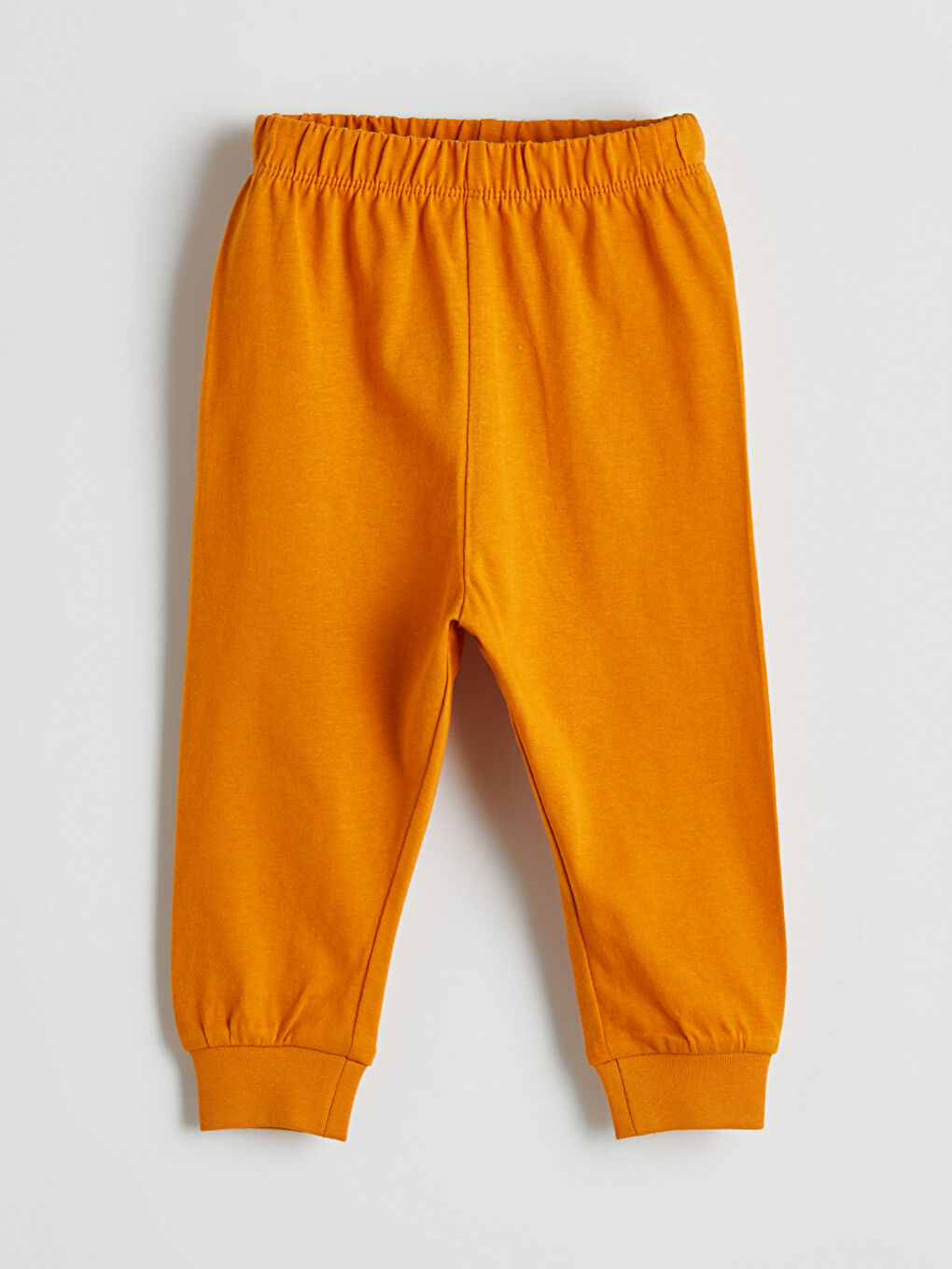 Sarı Beli lastikli Basic Erkek Bebek Pijama Alt