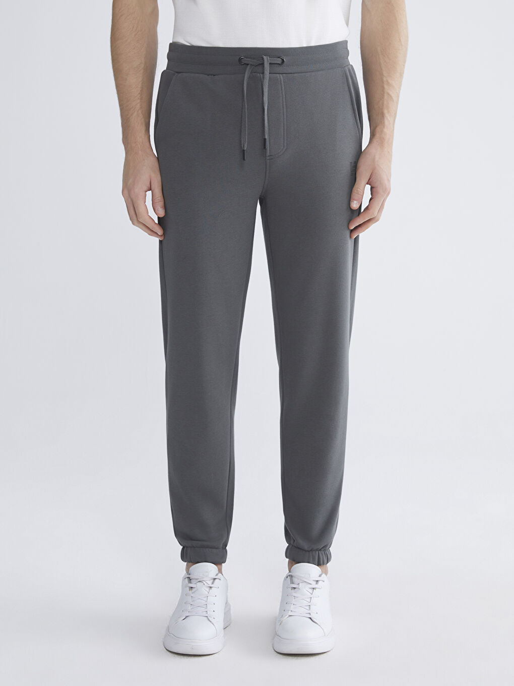 Antrasit Rahat Kalıp Erkek Jogger Eşofman Altı-2