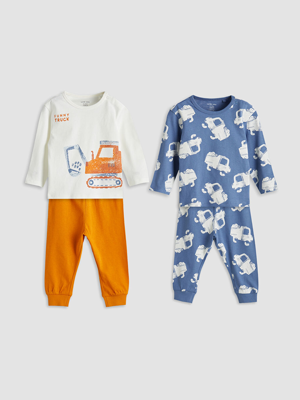 LCW baby طقم بيجاما بيج طفل رضيع -W54495Z1-YG7