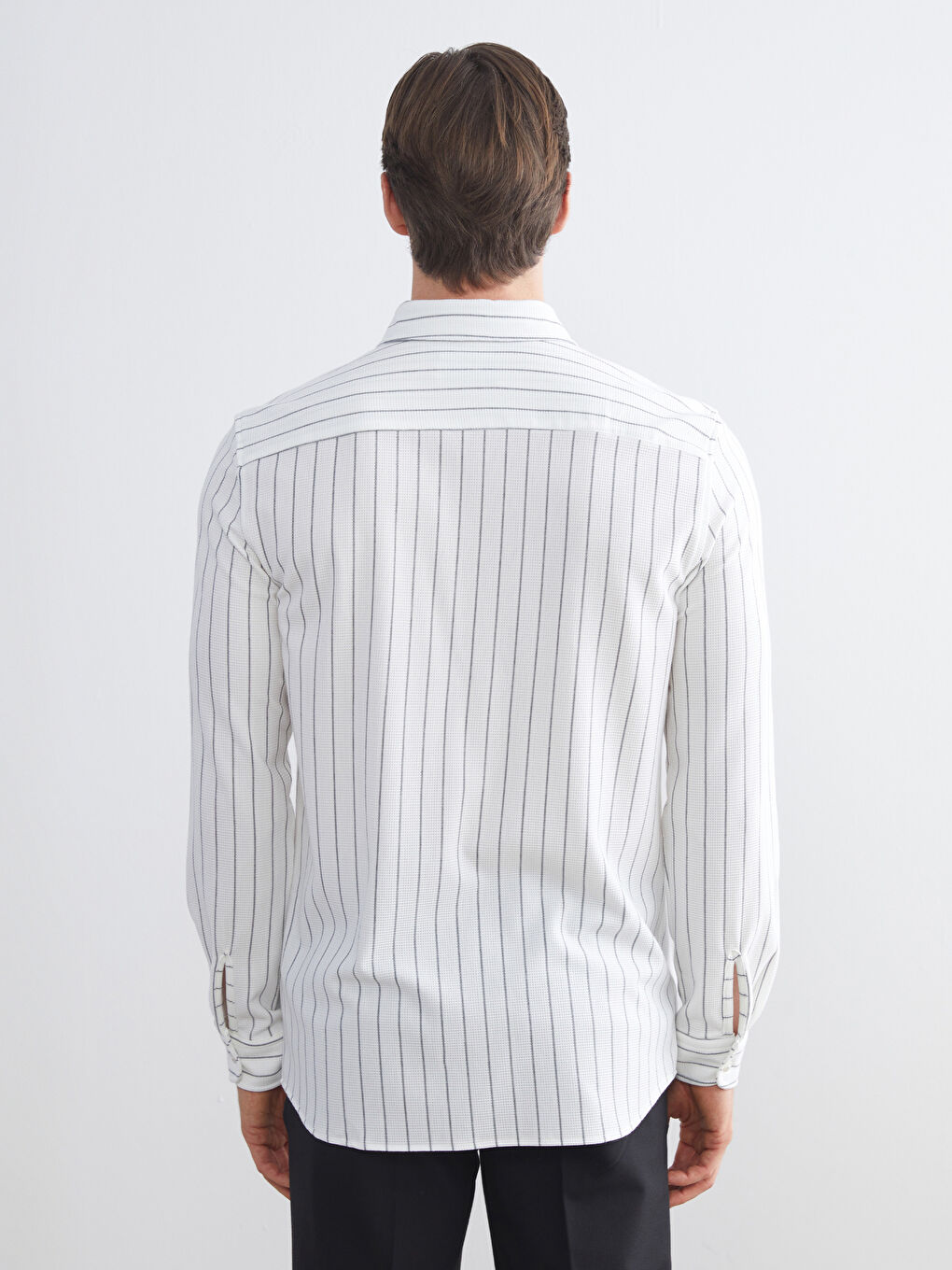 LCW Vision Slim Fit Long Sleeve Striped Men's Shirt -W54506Z8-SZ5