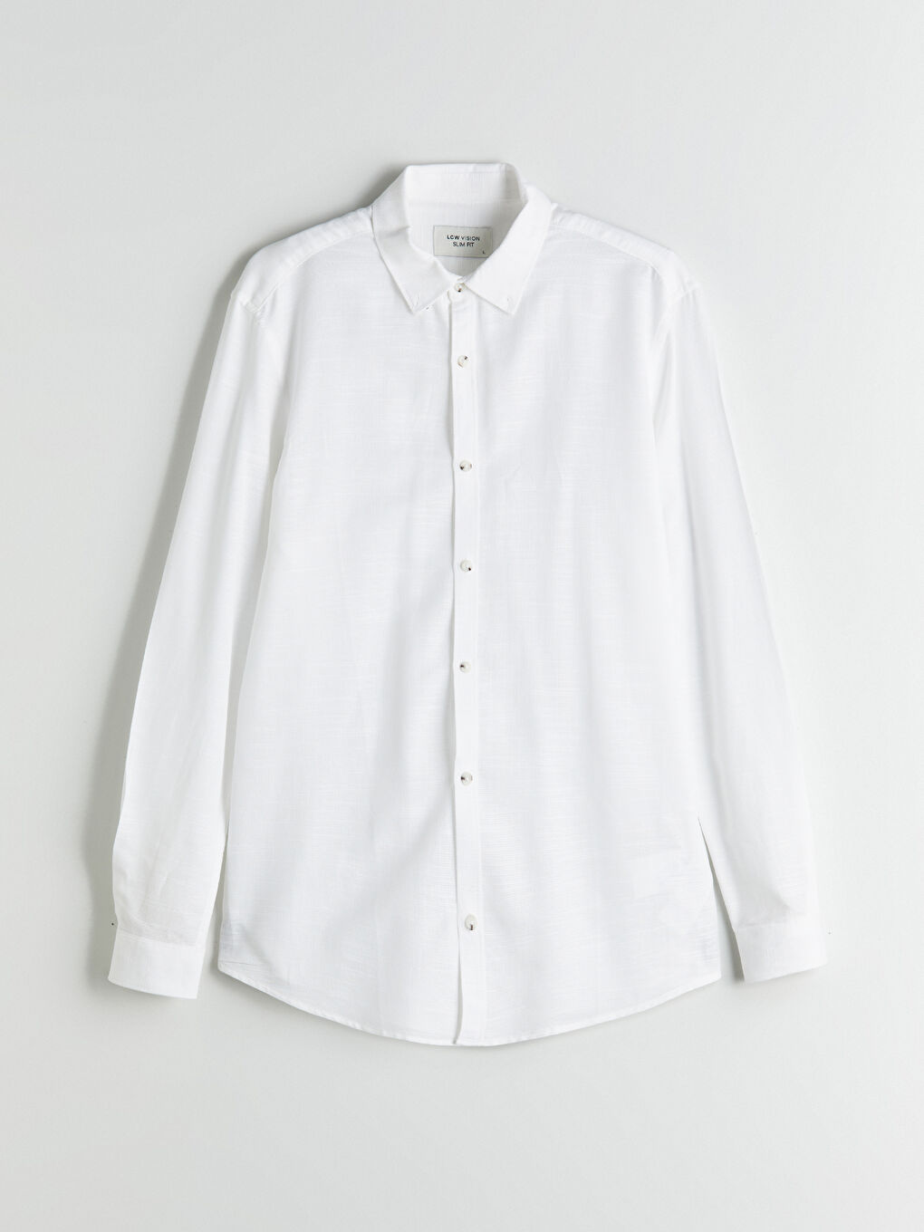 LCW Vision Slim Fit Long Sleeve Dobby Men's Shirt -W54507Z8-R9J