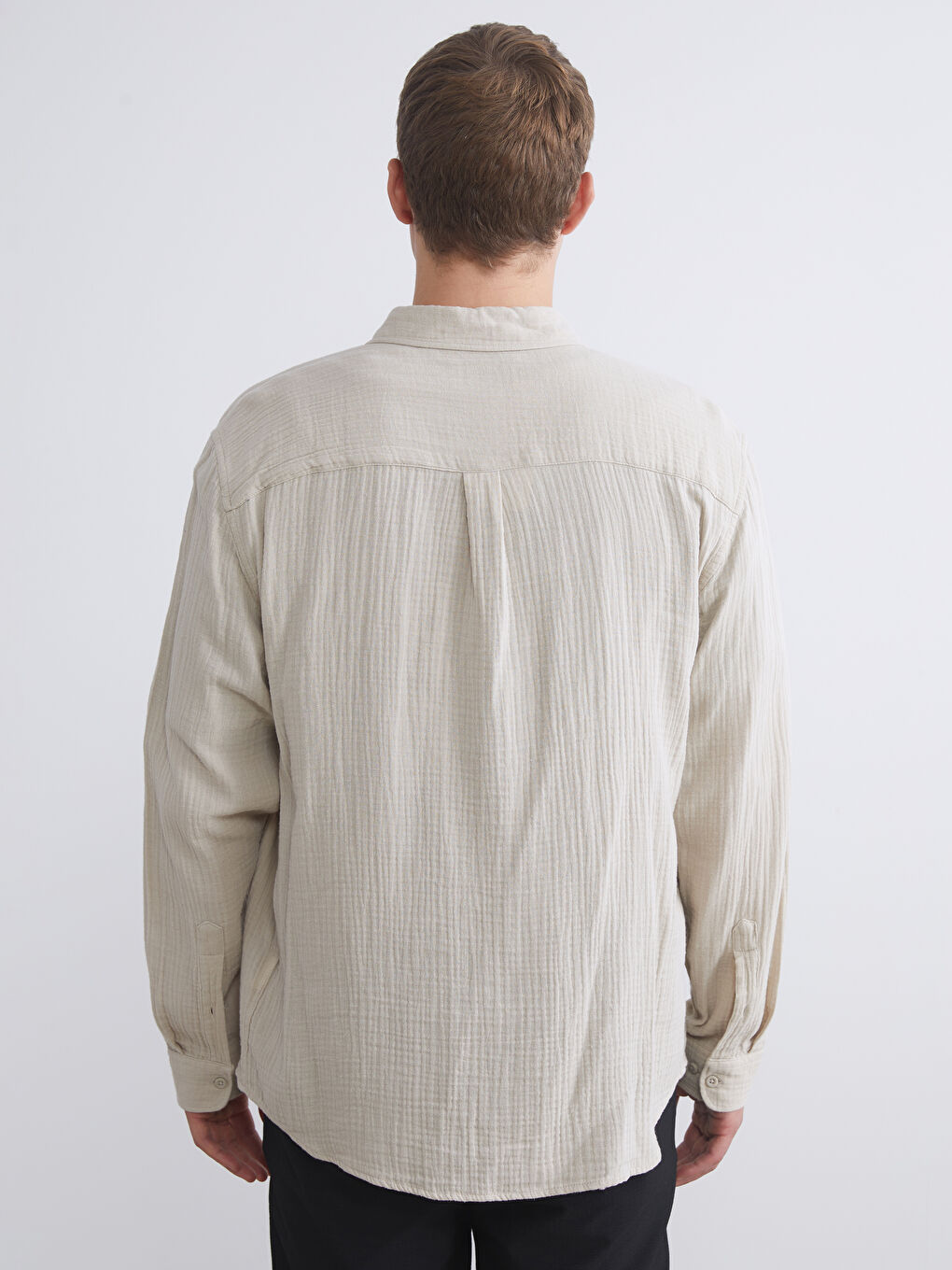 LCW Vision Relaxed Fit Long Sleeve Men's Shirt -W54508Z8-CV3