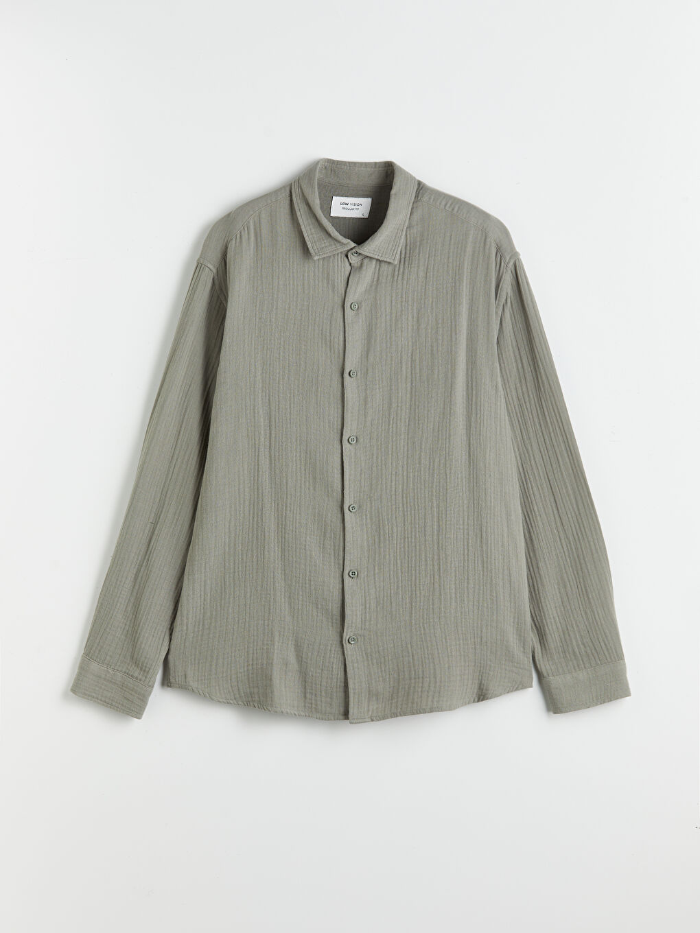 LCW Vision Relaxed Fit Long Sleeve Men's Shirt -W54508Z8-CW2