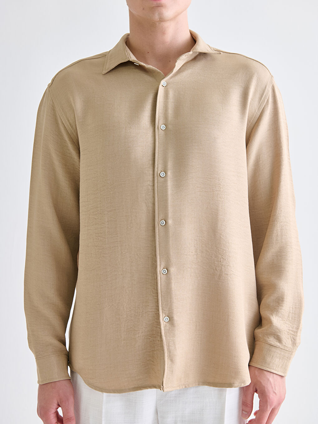 Regular Fit Long Sleeve Men's Shirt-2