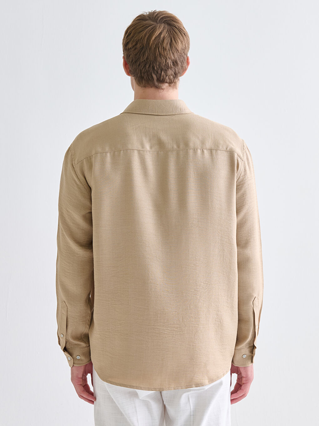 Regular Fit Long Sleeve Men's Shirt-3