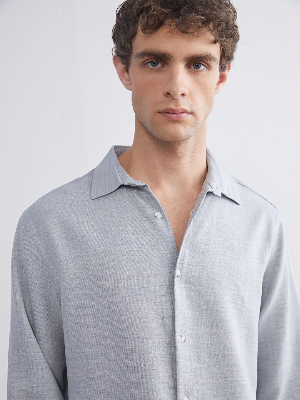 Regular Fit Long Sleeve Men's Shirt-2