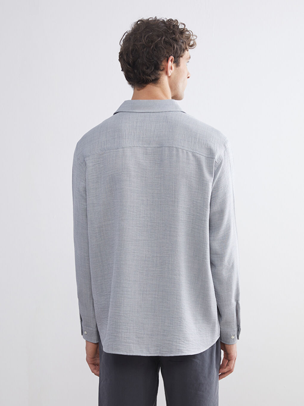 Regular Fit Long Sleeve Men's Shirt-3