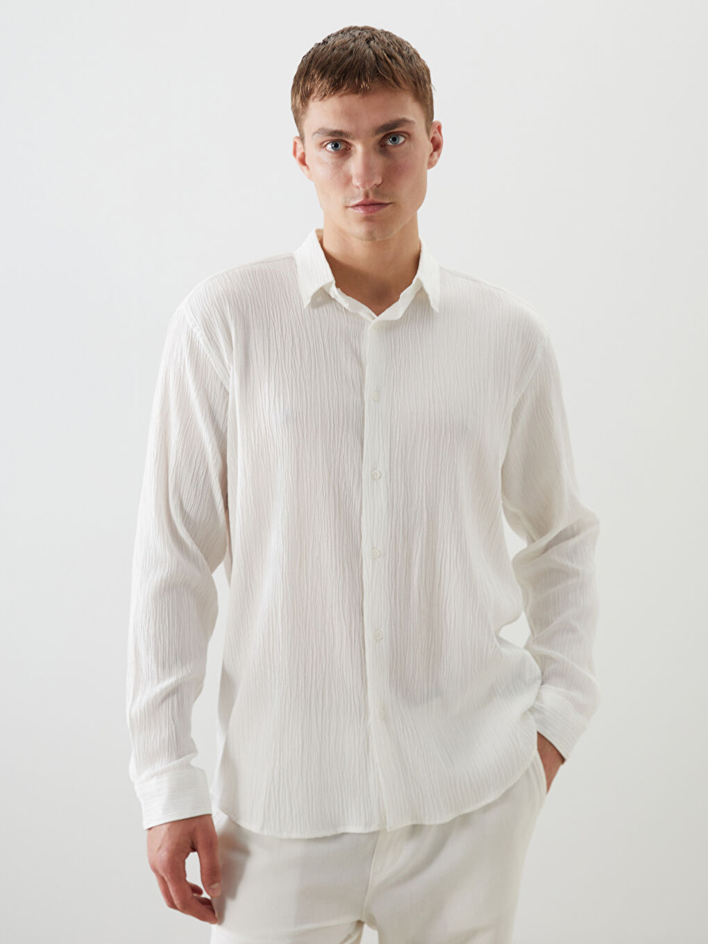 LCW Vision Regular Fit Long Sleeve Men's Shirt -W54516Z8-R9J