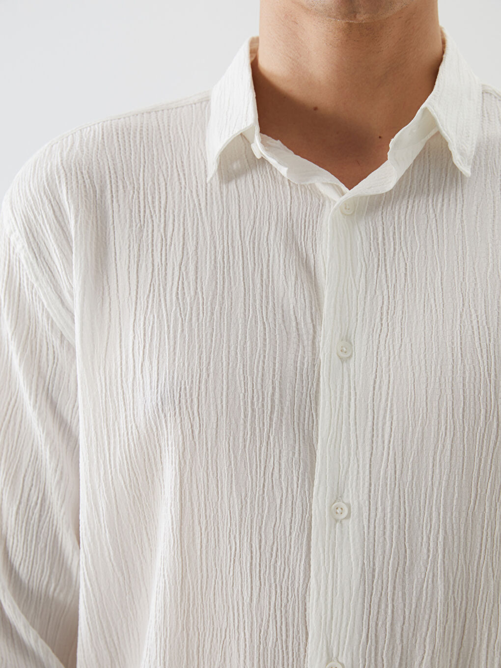 LCW Vision Regular Fit Long Sleeve Men's Shirt -W54516Z8-R9J