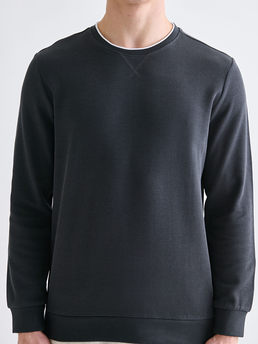 Crew Neck Long Sleeve Men's Sweatshirt-2