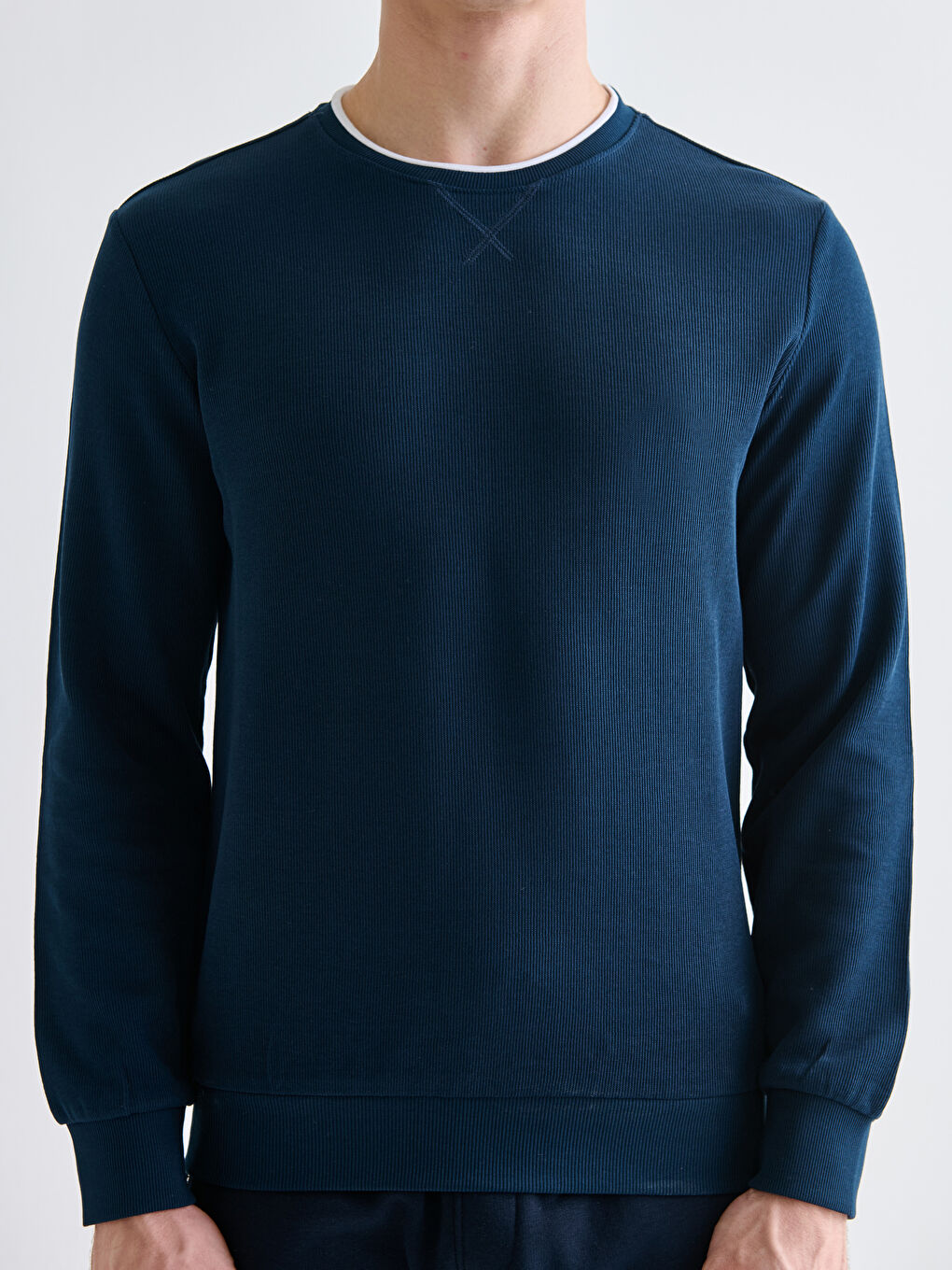 Crew Neck Long Sleeve Men's Sweatshirt-4