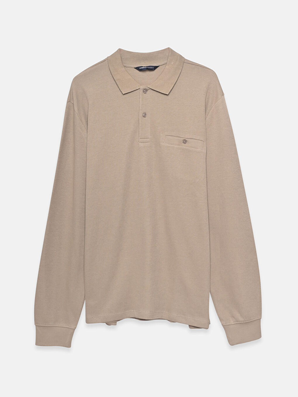 Polo Neck Long Sleeve Men's Sweatshirt