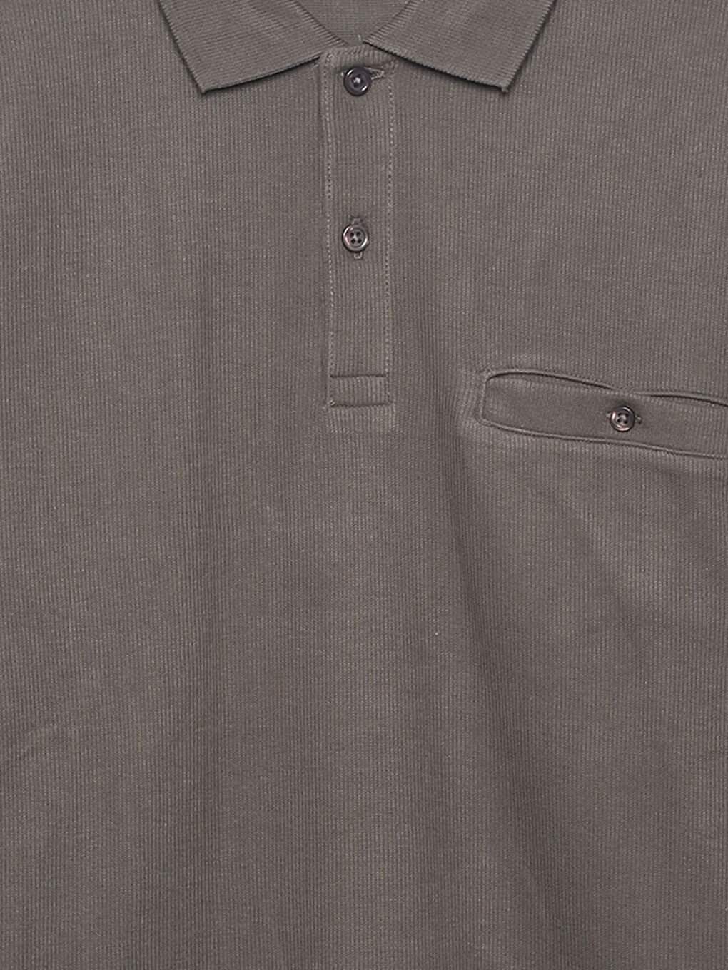 Polo Neck Long Sleeve Men's Sweatshirt-2