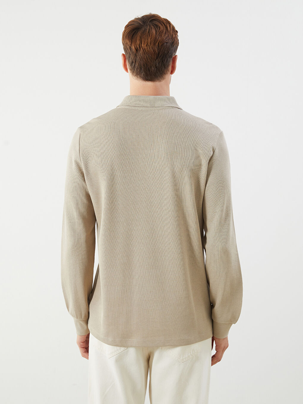 LCWAIKIKI Classic Polo Neck Long Sleeve Men's Sweatshirt -W54532Z8-DHA
