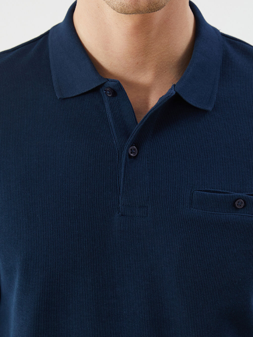 LCWAIKIKI Classic Polo Neck Long Sleeve Men's Sweatshirt -W54532Z8-DWP