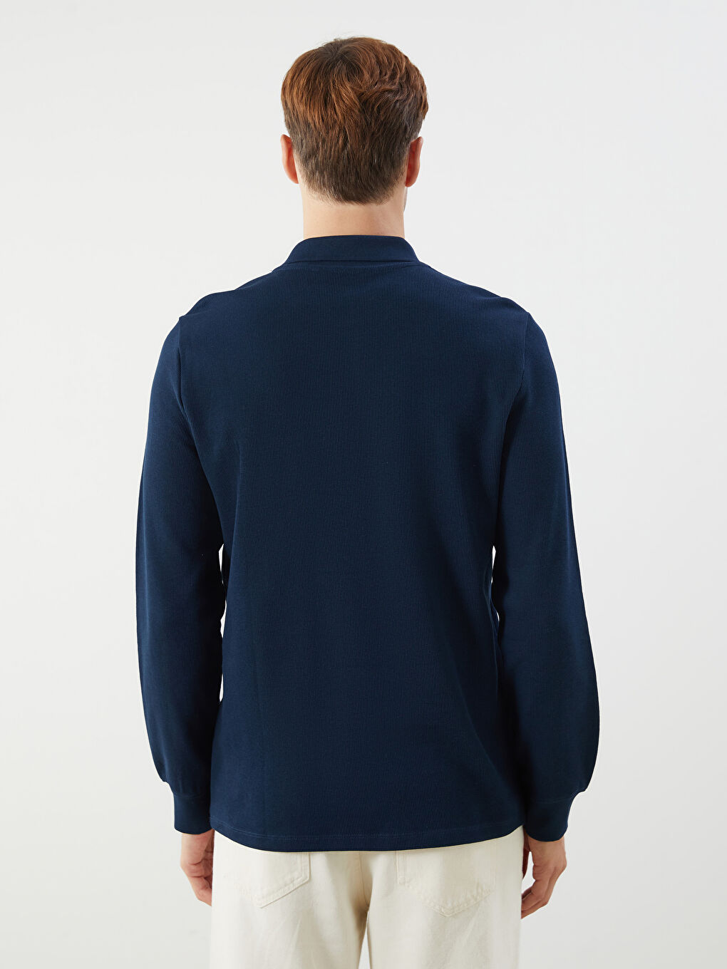 LCWAIKIKI Classic Polo Neck Long Sleeve Men's Sweatshirt -W54532Z8-DWP
