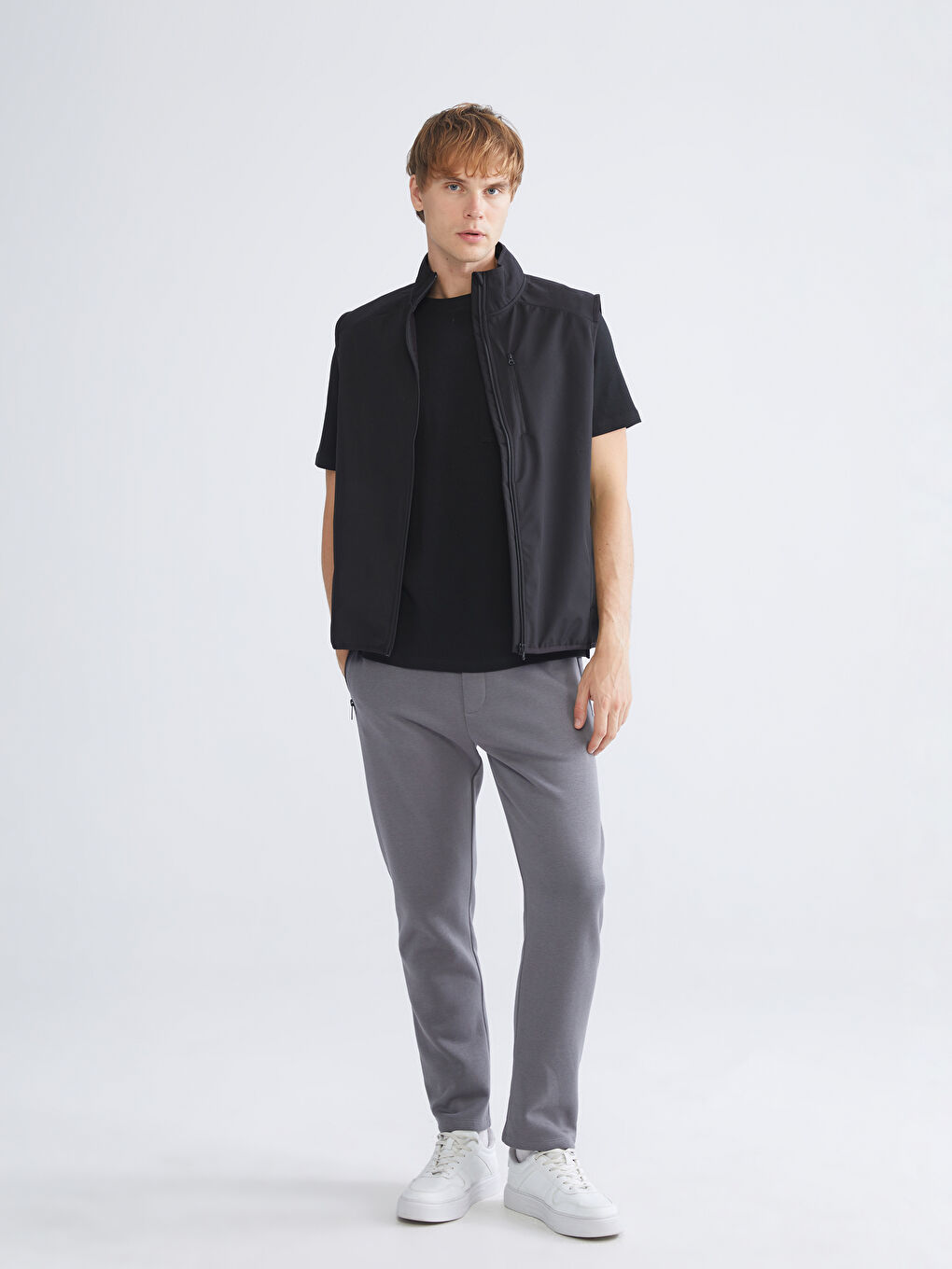 Straight Collar Men's Vest-1
