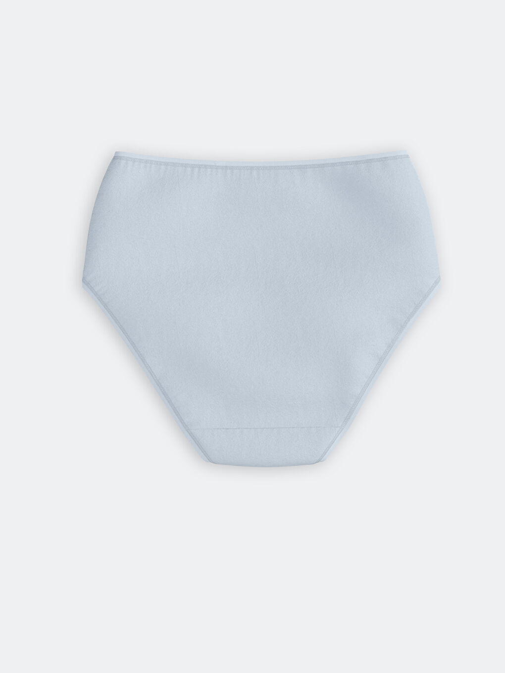 Mavi Yüksek Bel Düz Klasik Külot-1