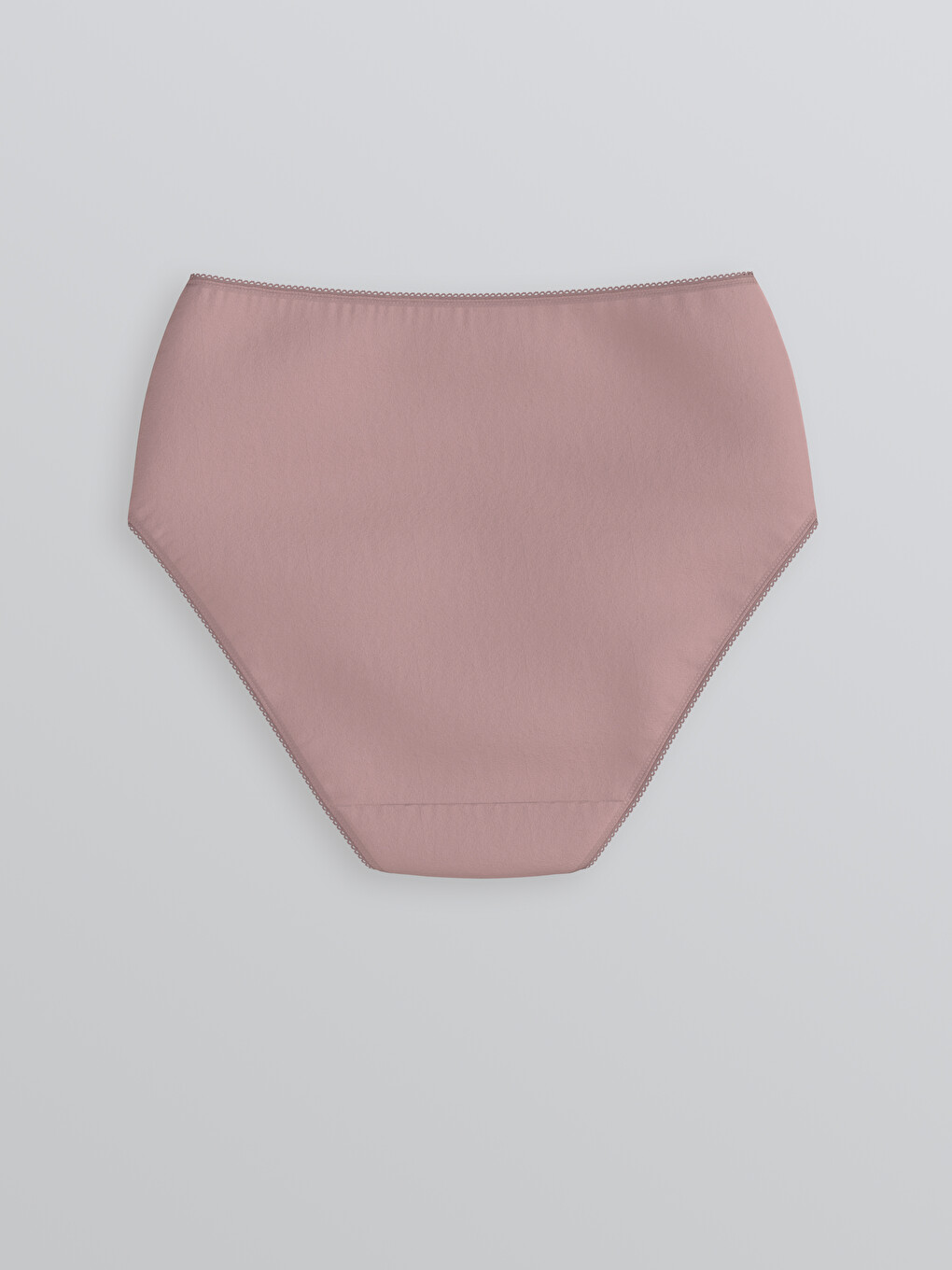 Pembe Yüksek Bel Düz Klasik Külot-1