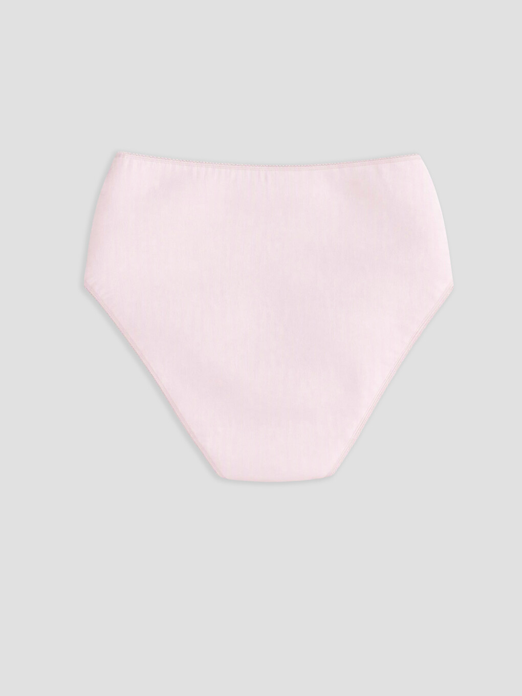 Pembe Yüksek Bel Düz Klasik Külot-1