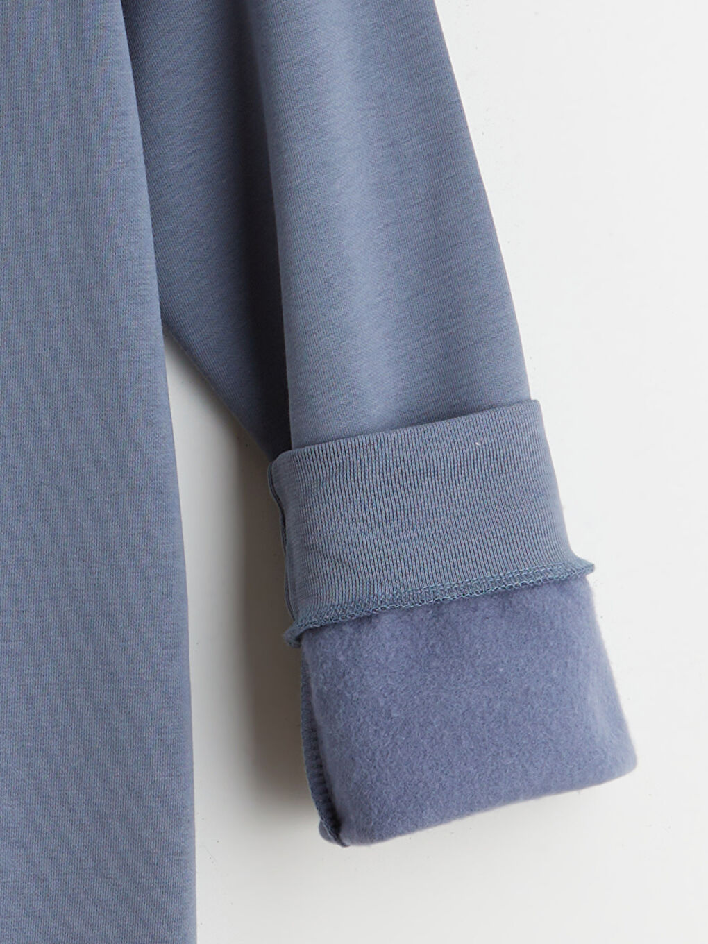 İndigo Bisiklet Yaka Erkek Kalın Sweatshirt-5