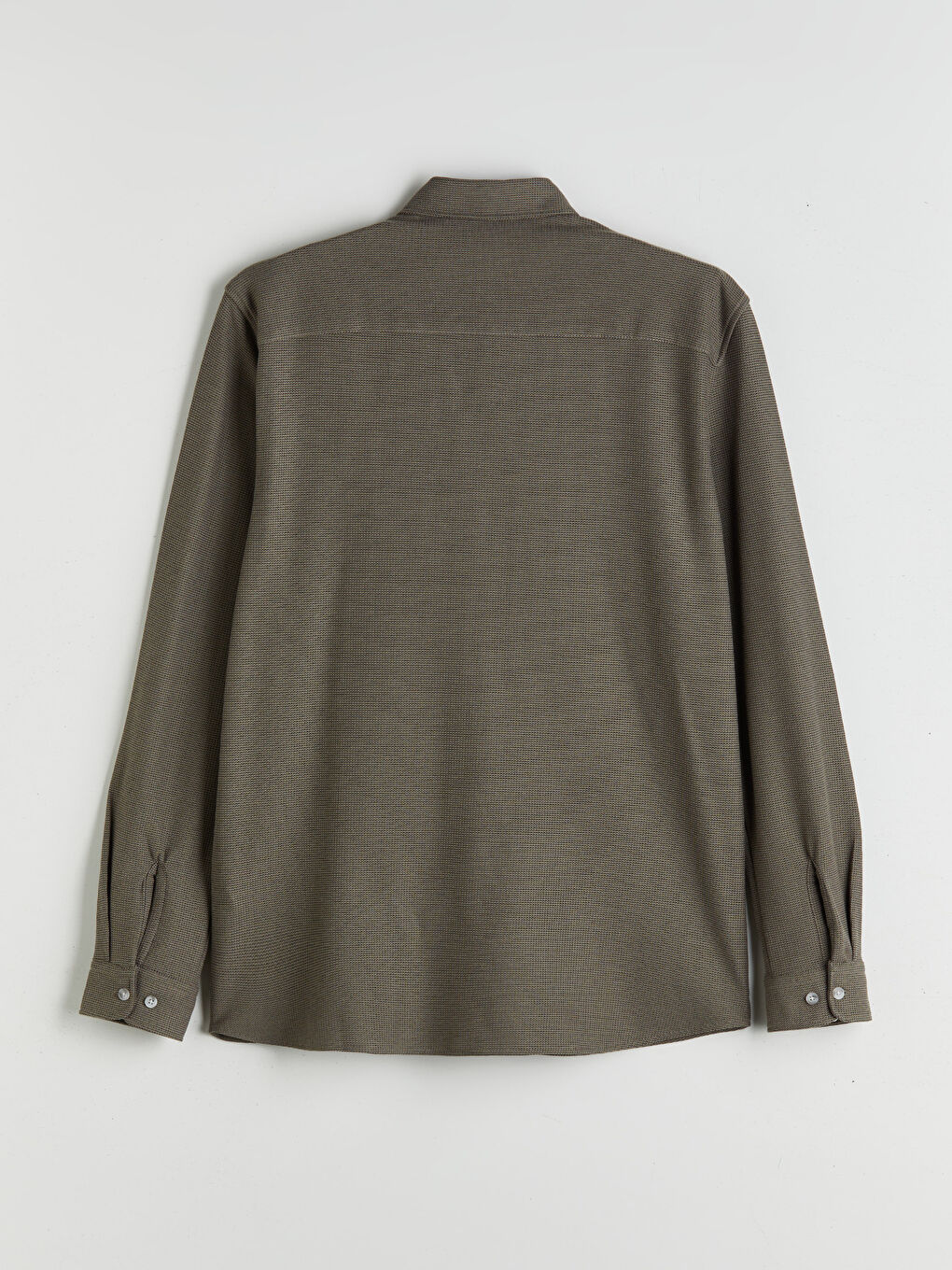 Slim Fit Long Sleeve Men's Textured Shirt-5