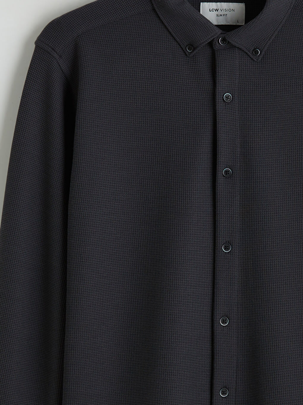 Slim Fit Long Sleeve Men's Textured Shirt-9