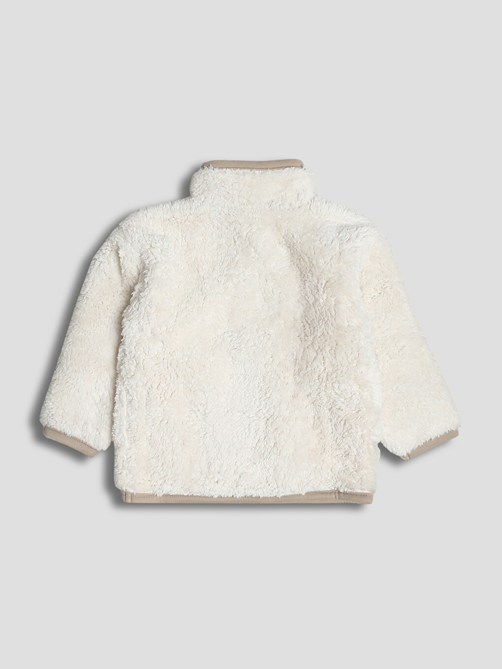 Baby Boy Zippered Plush Cardigan-1