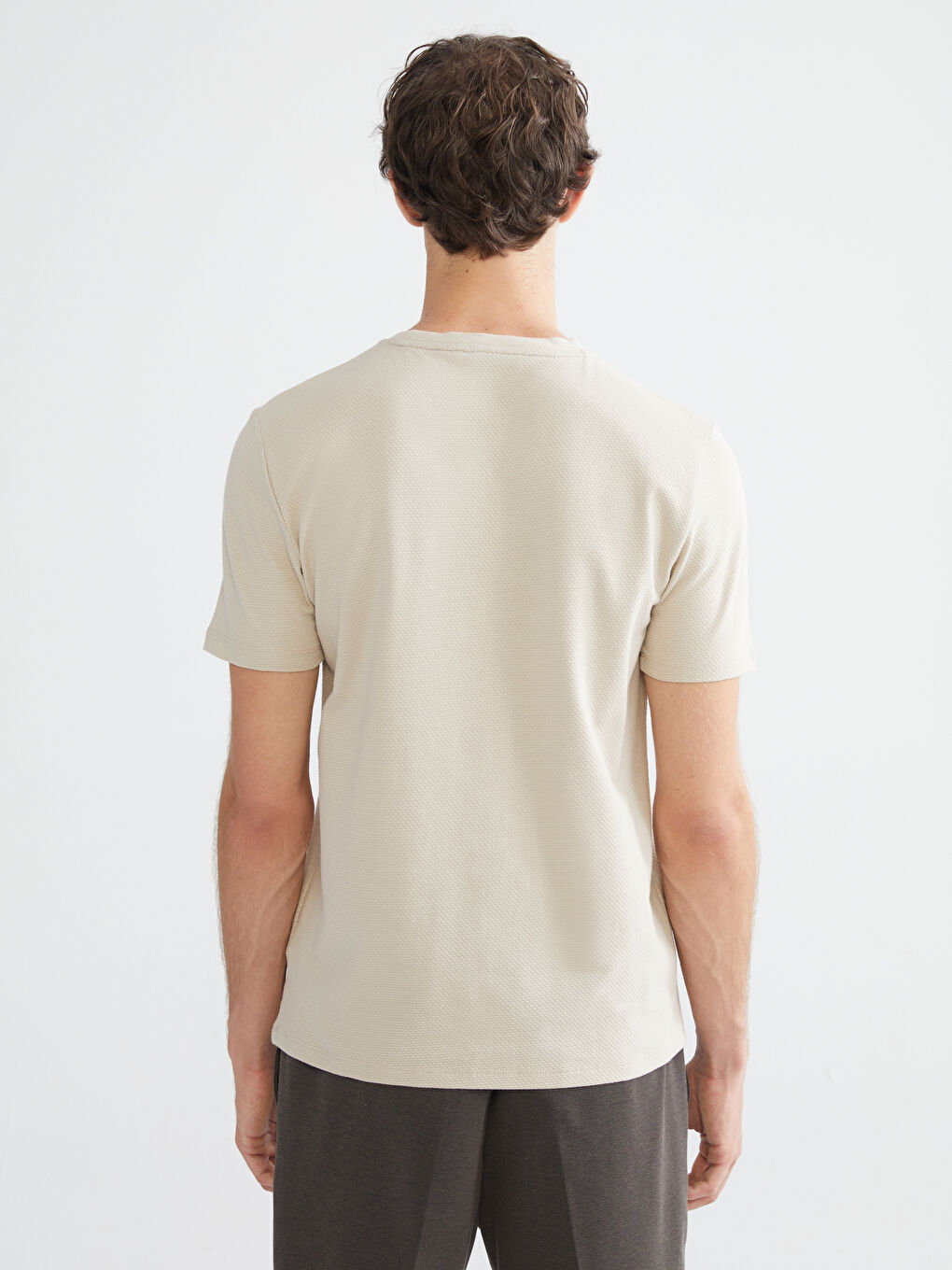 Crew Neck Plain Men's T-Shirt-3