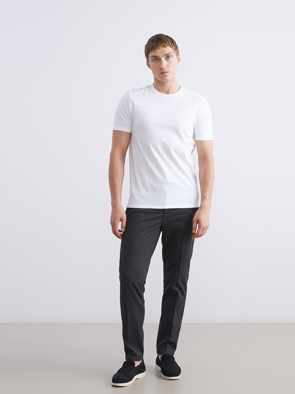 Crew Neck Plain Men's T-Shirt-1