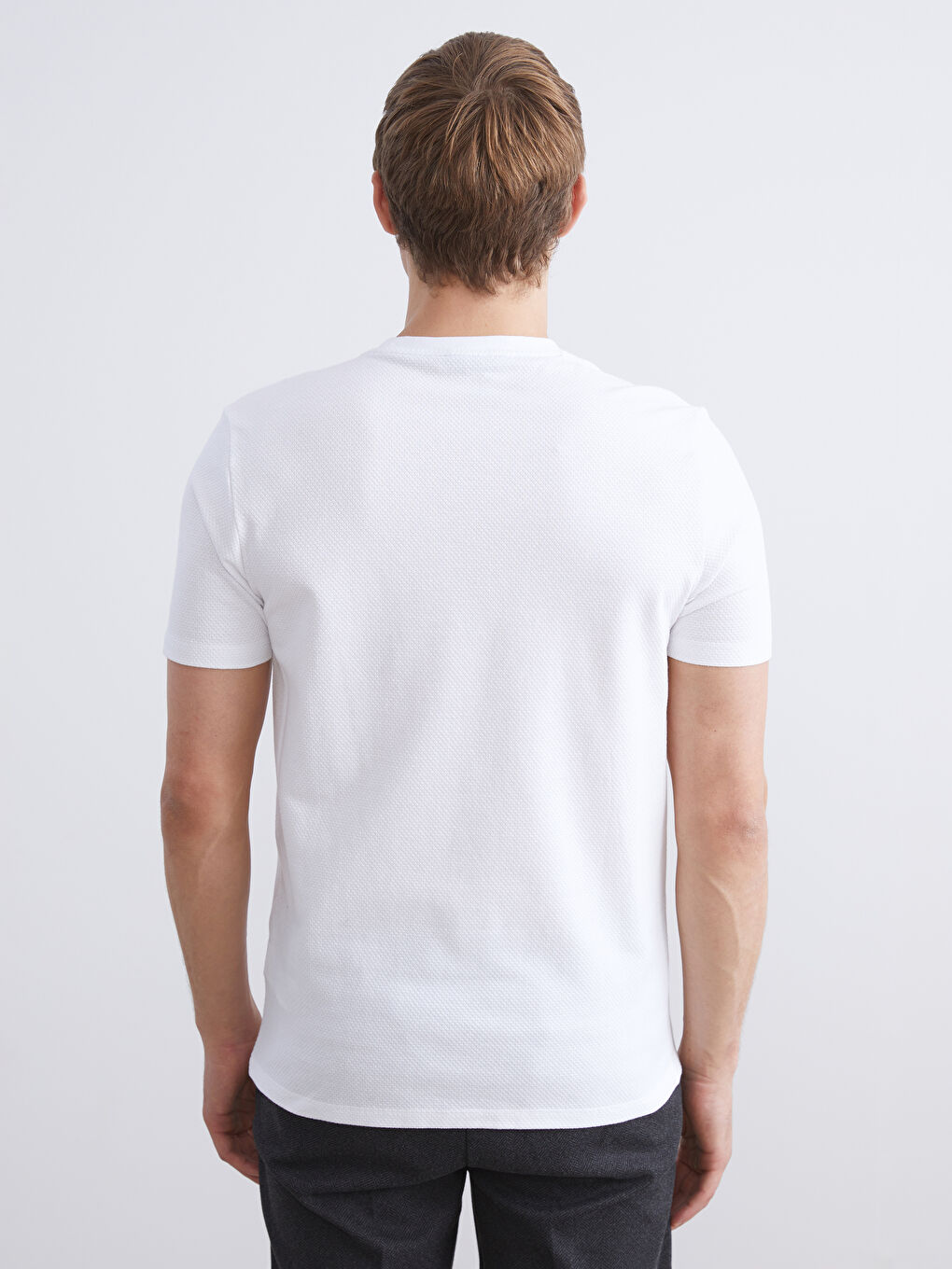Crew Neck Plain Men's T-Shirt-3