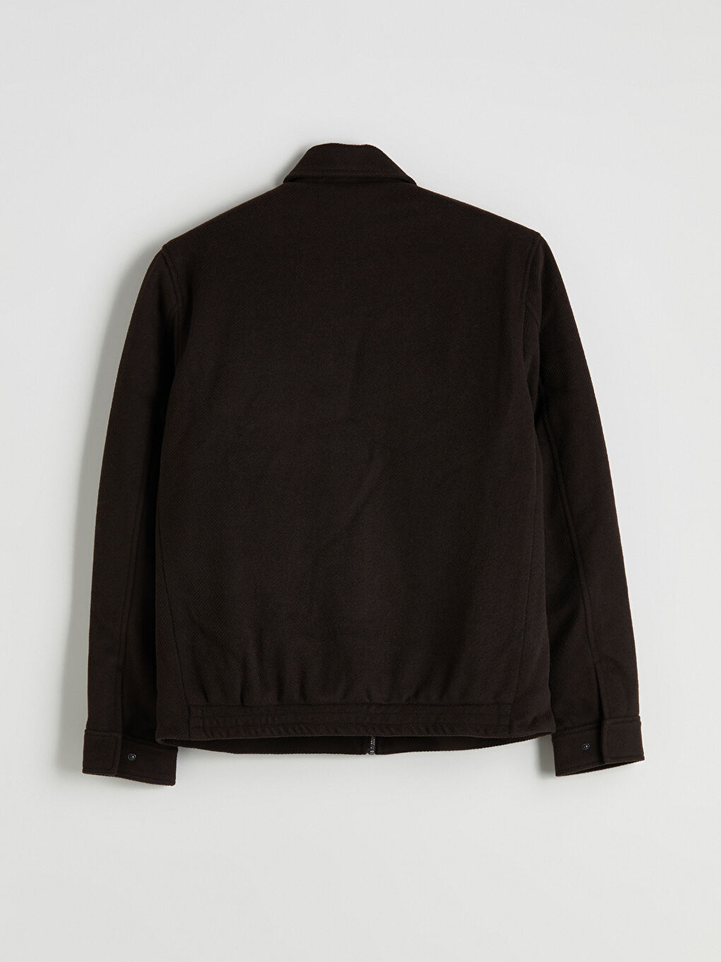 Kahverengi Standart Kalıp Gömlek Yaka Erkek Kaşe Mont-7