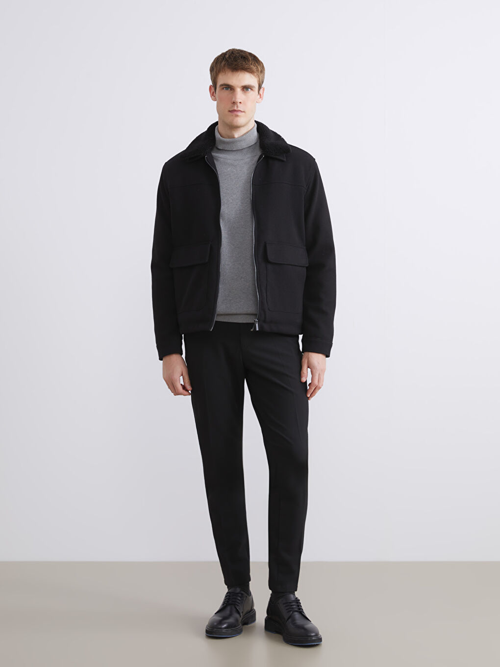 Standard Fit Collared Neck Men's Cachet Coat-1