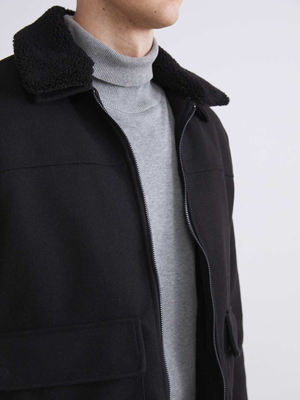 Standard Fit Collared Neck Men's Cachet Coat-2