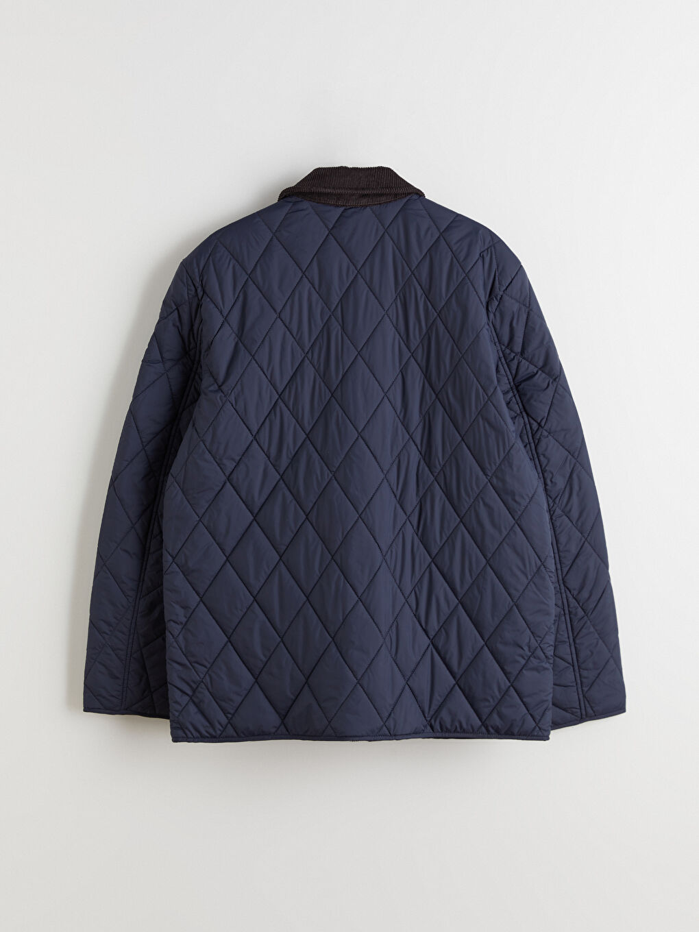 Lacivert Standart Kalıp Kadife Yaka Erkek Mont-7