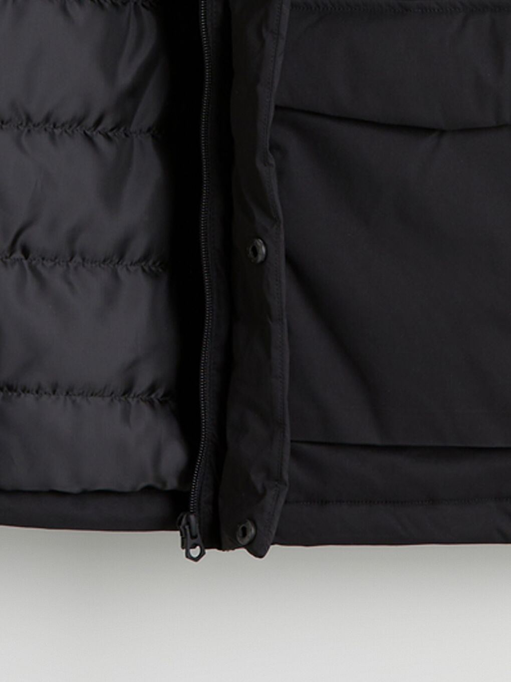 Siyah Standart Kalıp Kapüşonlu Erkek Mont-6