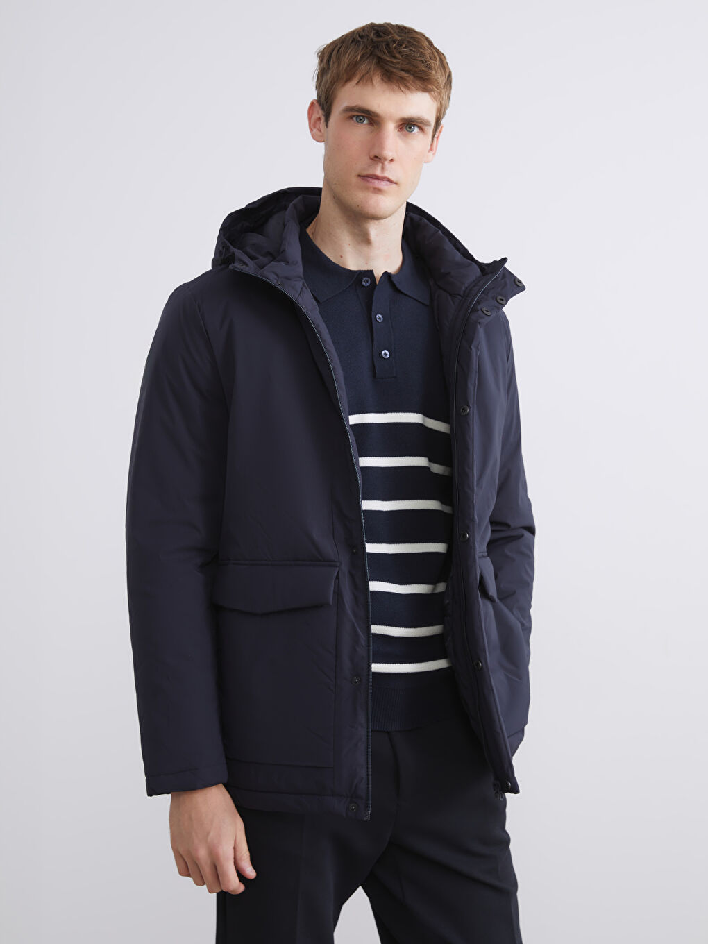 Standard Fit Hooded Men's Coat
