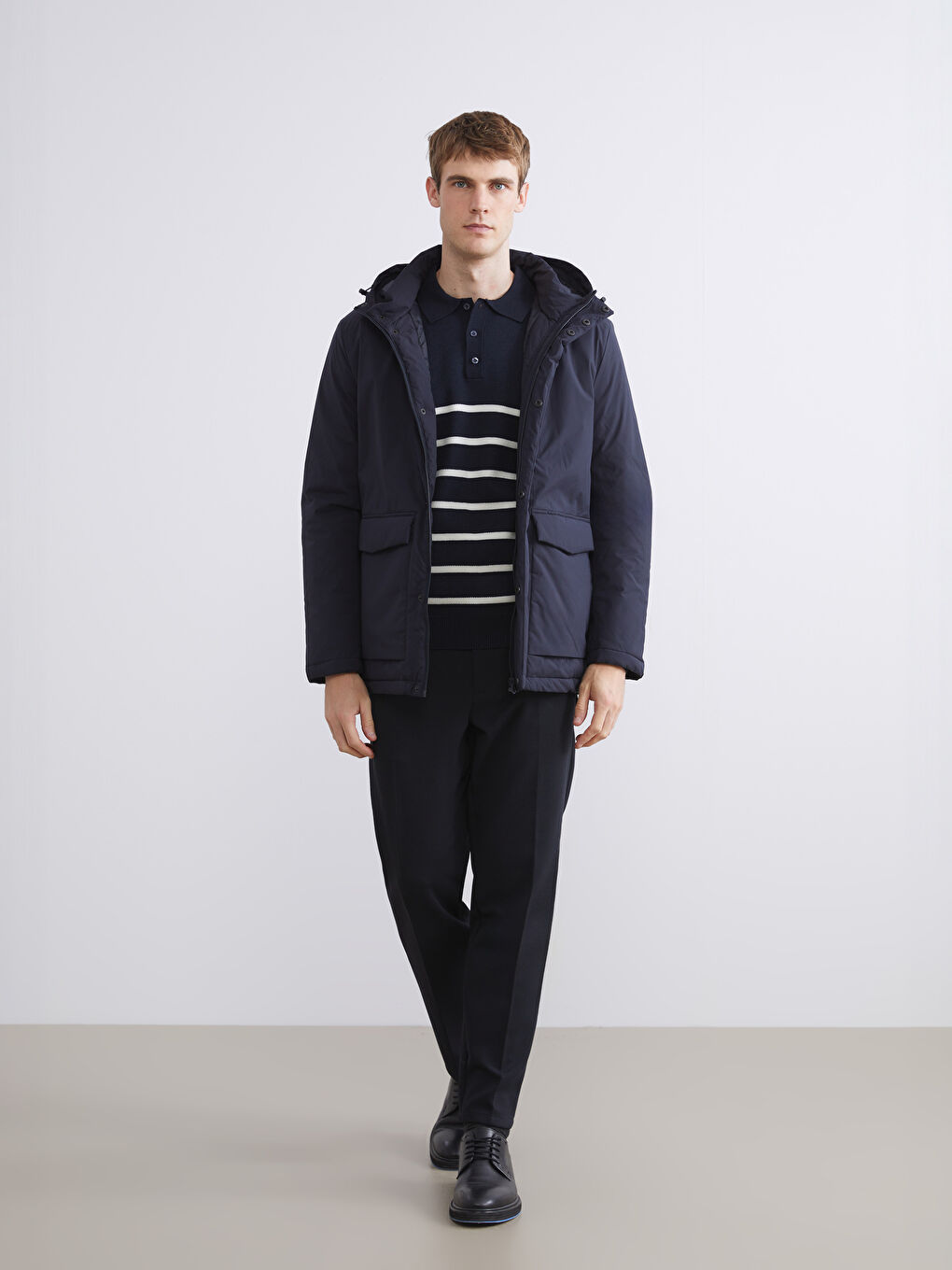Standard Fit Hooded Men's Coat-1
