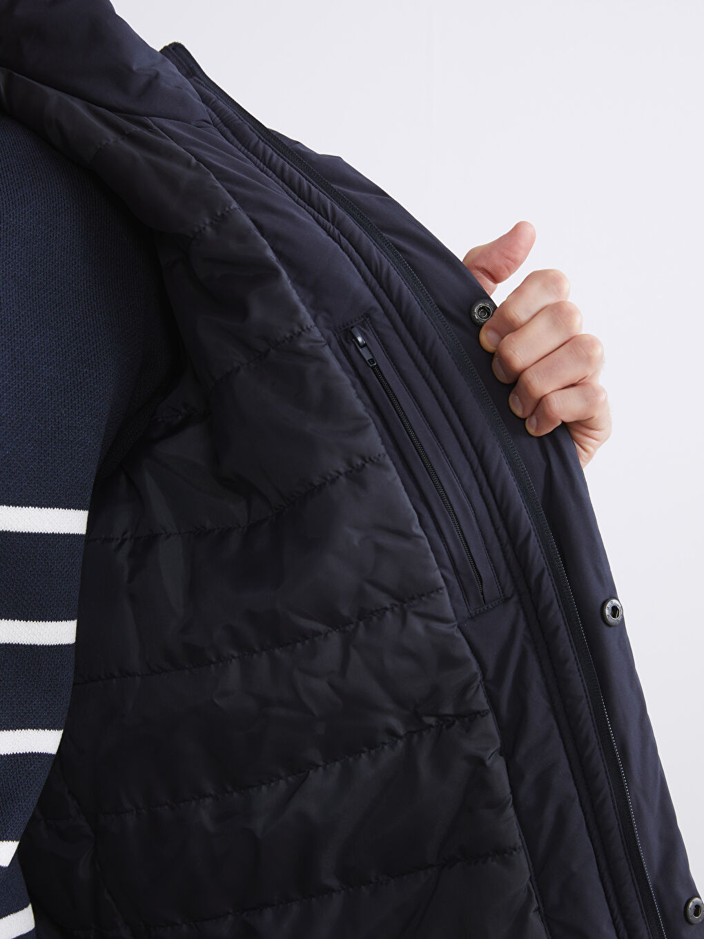 Standard Fit Hooded Men's Coat-3