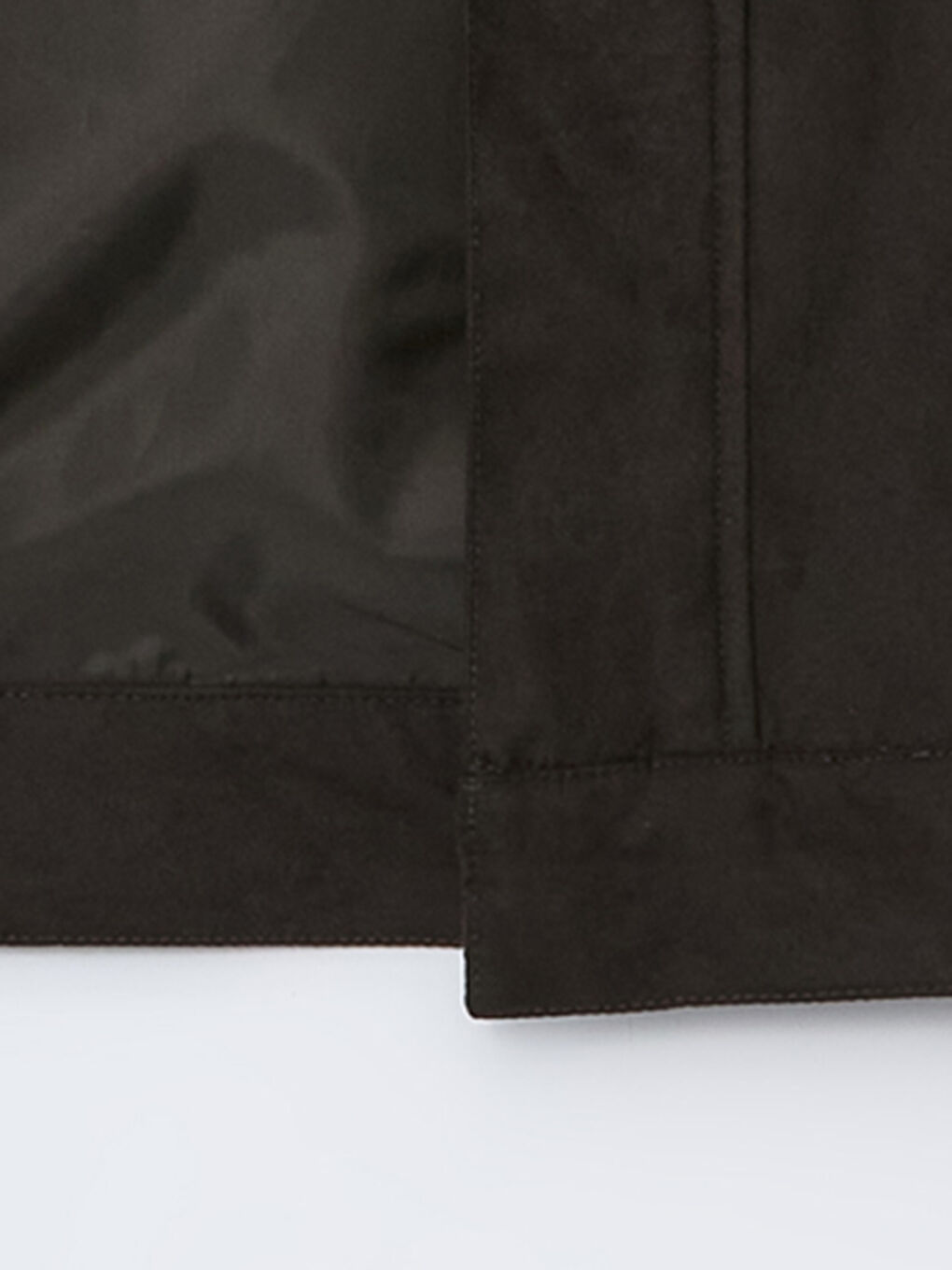Standard Fit Collared Neck Suede Men's Coat-6