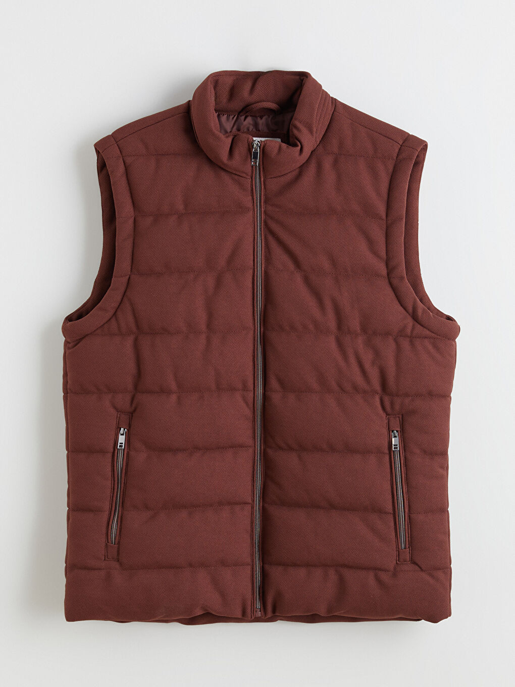 Kırmızı Slim Fit Dik Yaka Erkek Şişme Yelek-5