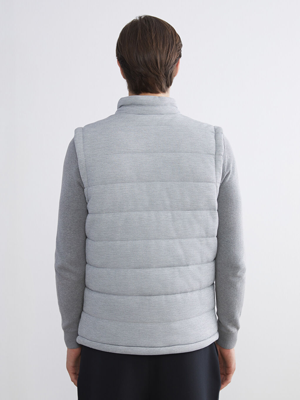 Slim Fit Funnel Neck Men's Puffer Gilet-4