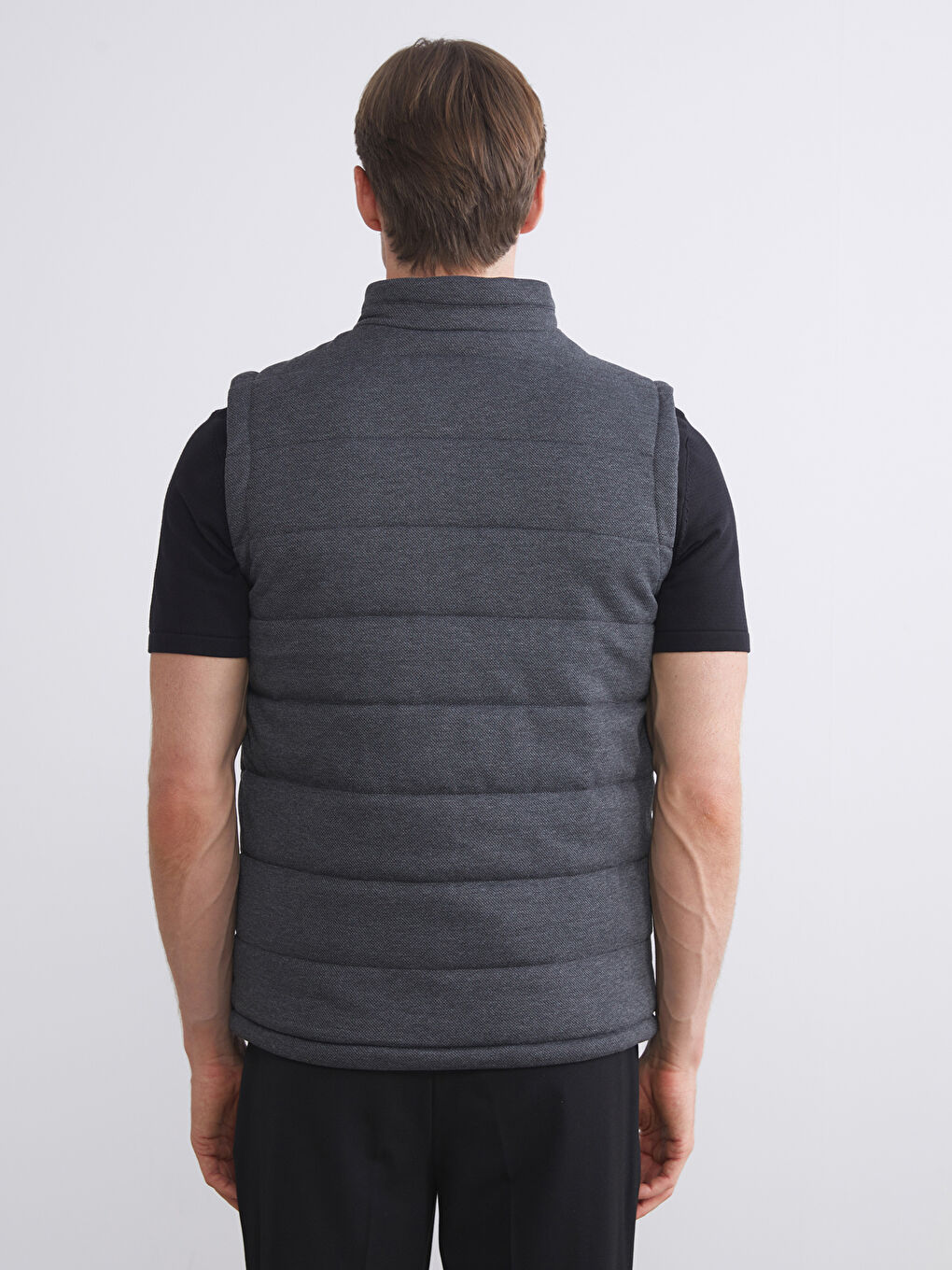 Slim Fit Funnel Neck Men's Puffer Gilet-4