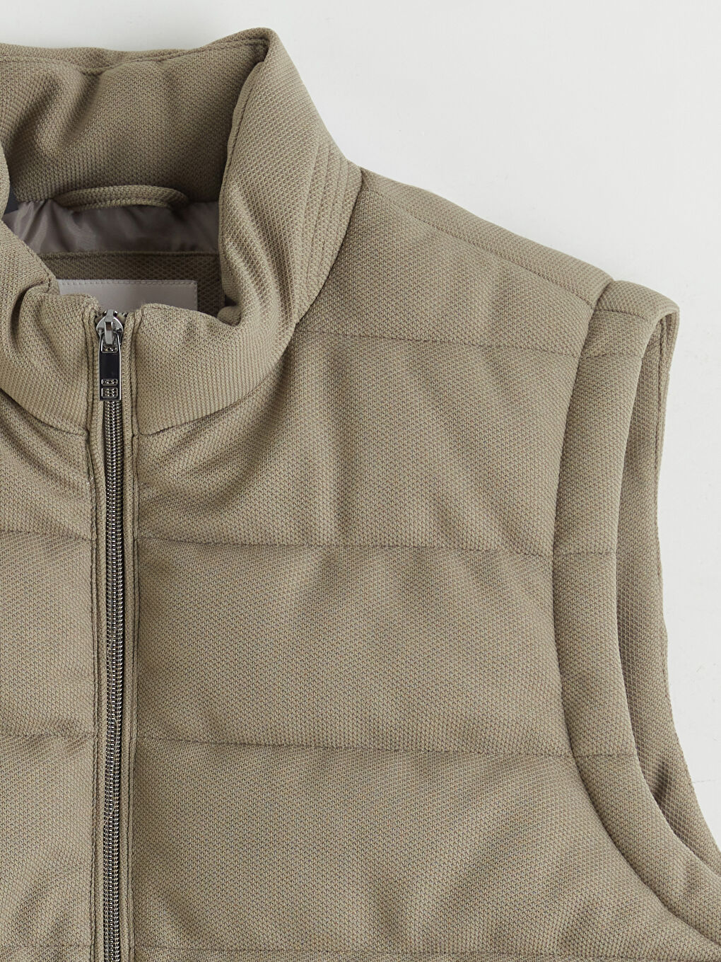 Yeşil Slim Fit Dik Yaka Erkek Şişme Yelek-1