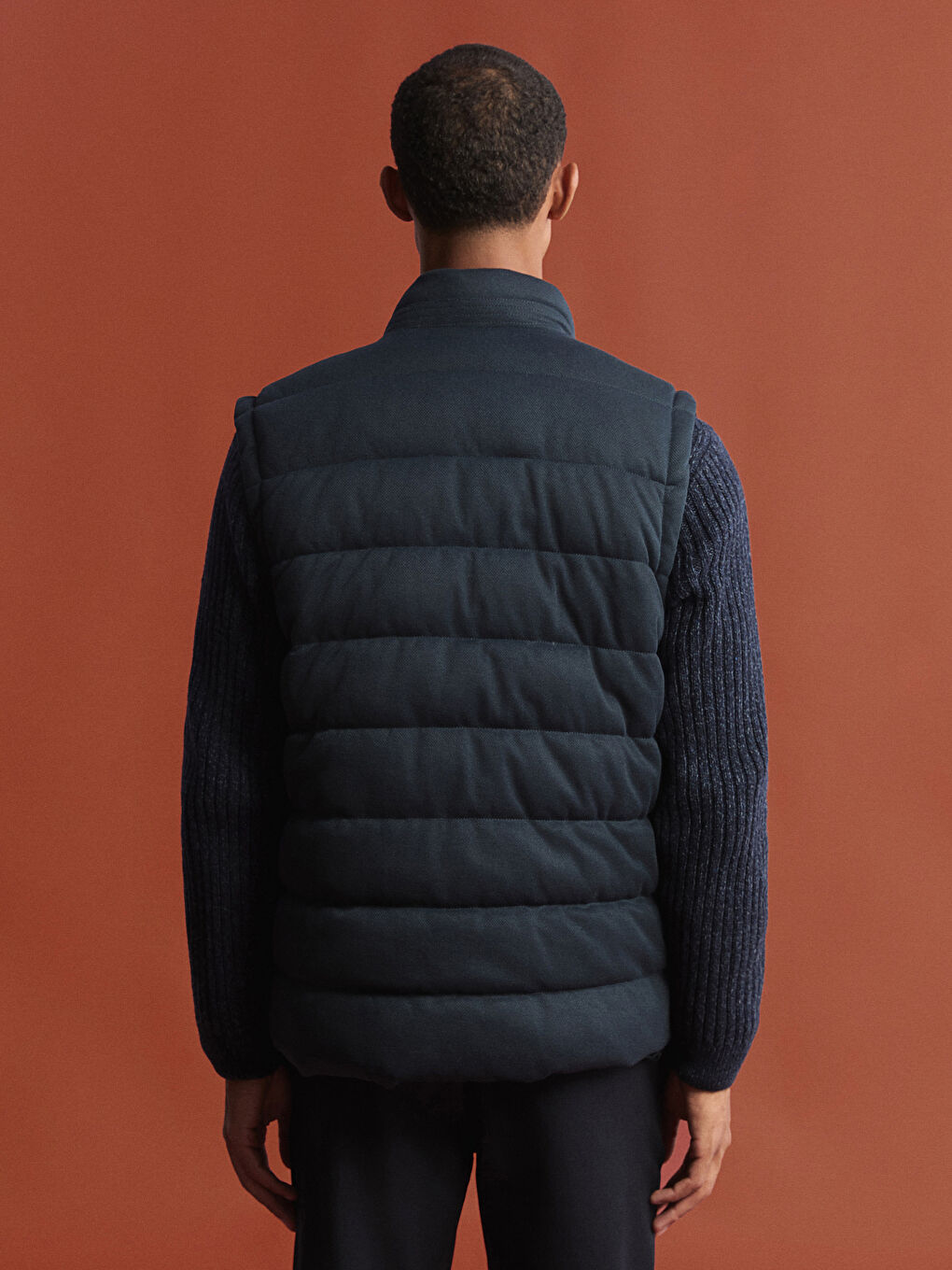 Slim Fit Funnel Neck Men's Puffer Gilet-4