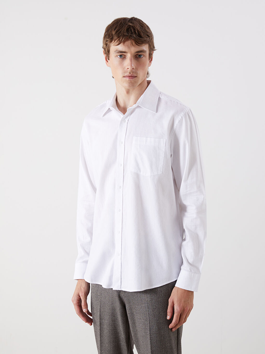 Regular Fit Long Sleeve Men's Shirt