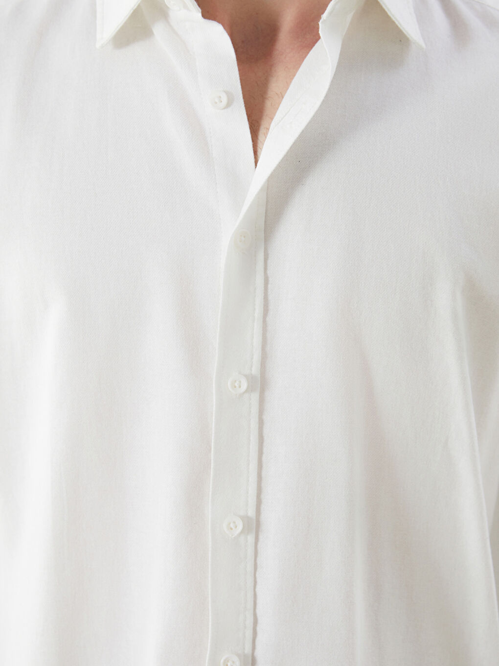 Slim Fit Long Sleeve Gabardine Men's Shirt-2