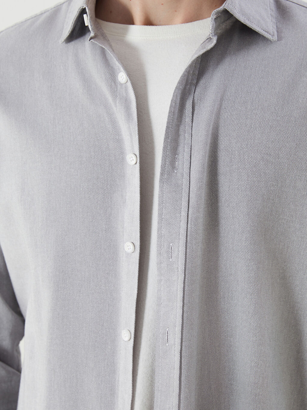 SOUTHBLUE Slim Fit Long Sleeve Gabardine Men's Shirt -W54607Z8-YGE